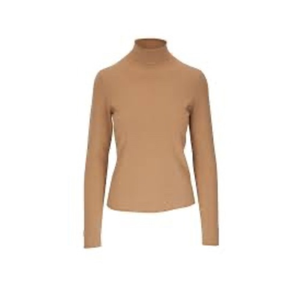 Vince Wool Cashmere Blend Tan Mockneck Sweater